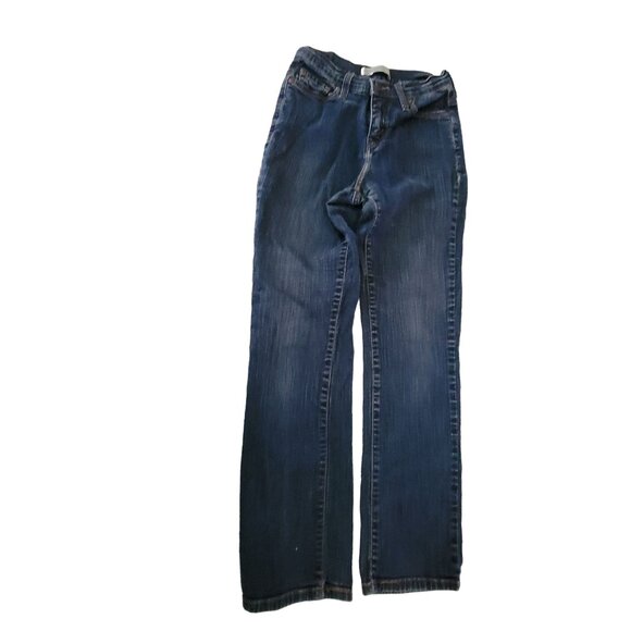 Levis 512 Perfectly Slimming Straight Jeans Womens Size 24 Waist Mid Rise Denim - Picture 3 of 5